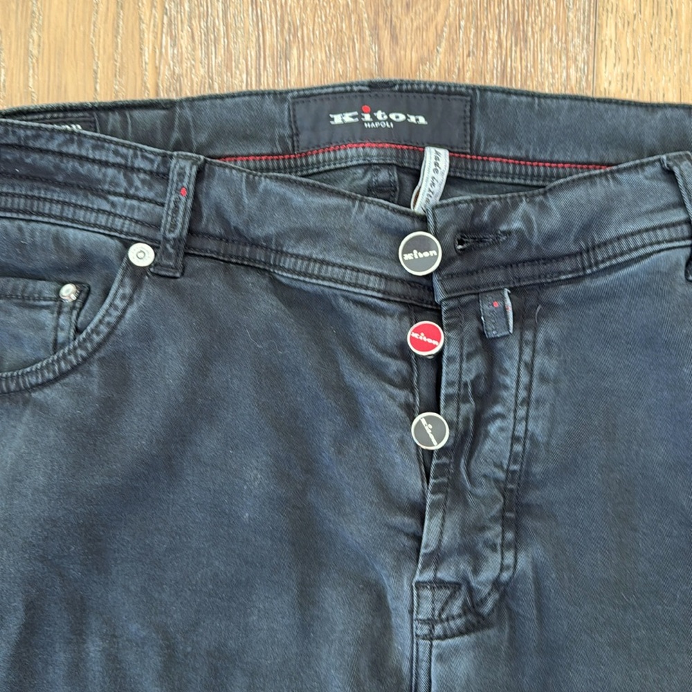 Kiton men’s jeans size 36. Black/ gray